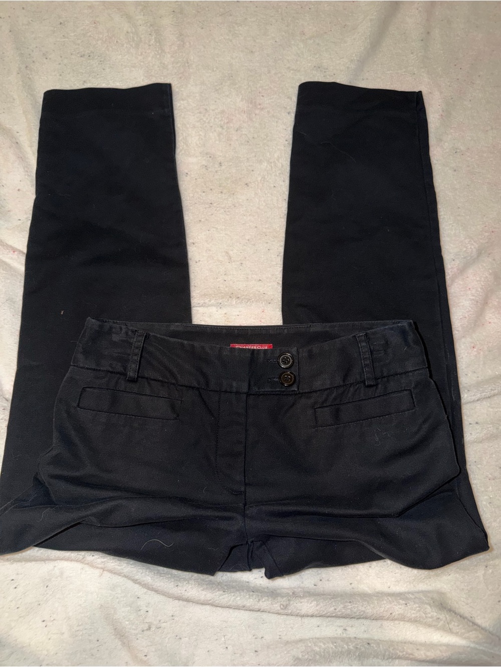 Charter Club Black Women's Dress Pants - Dual Button Waist
